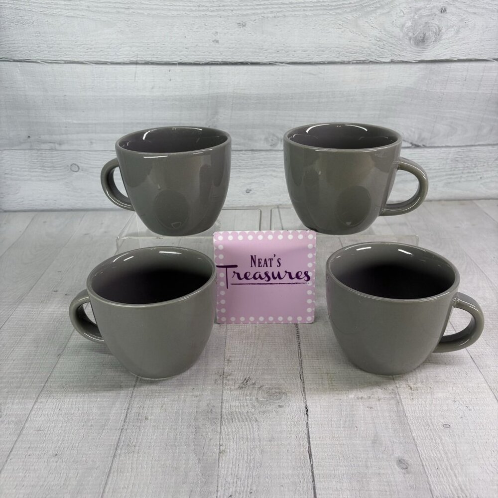 Project 62 Target AVESTA Glossy Gray Stoneware 16 oz Oversize Cups Mugs Set of 4